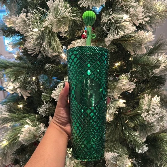 Wicked + Starbucks emerald city venti tumbler with straw topper - Picture 3 of 5